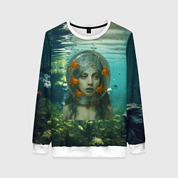 Женский свитшот Леди Гага под водой в аквариуме