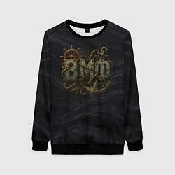 Свитшот женский ВМФ ржавые буквы, цвет: 3D-черный
