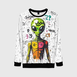 Свитшот женский Вы не одиноки, цвет: 3D-черный