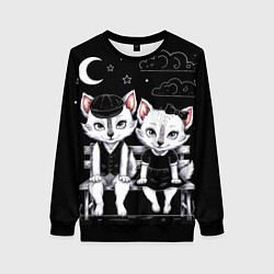 Свитшот женский Чёткие волчата, цвет: 3D-черный
