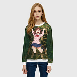 Свитшот женский Сиратори Айра испуганная в полете, цвет: 3D-белый — фото 2