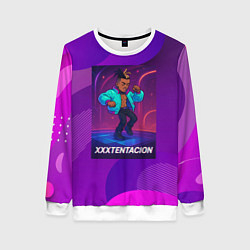 Свитшот женский XXXTentacion танцует в стиле 80х, цвет: 3D-белый