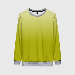 Свитшот женский Градиент лаймовый, цвет: 3D-меланж