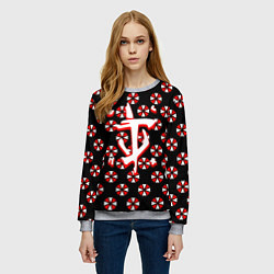 Свитшот женский Doom x resident evil pattern, цвет: 3D-меланж — фото 2