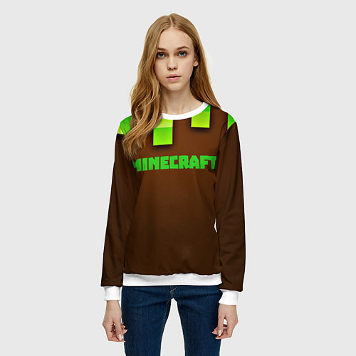 Женский свитшот Minecraft forever / 3D-Белый – фото 3