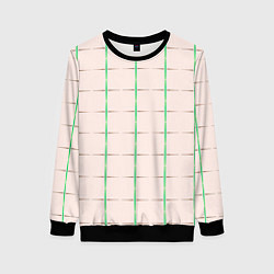 Свитшот женский Color white stripes, цвет: 3D-черный