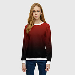 Свитшот женский Red gradient, цвет: 3D-белый — фото 2