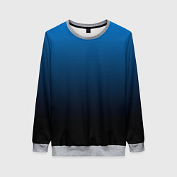 Свитшот женский Blue gradient, цвет: 3D-меланж