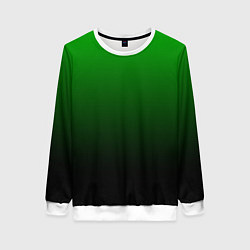 Свитшот женский Green gradient, цвет: 3D-белый