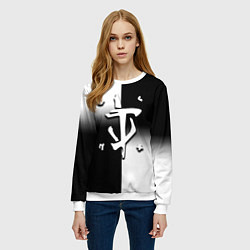 Свитшот женский Doom black geometry, цвет: 3D-белый — фото 2