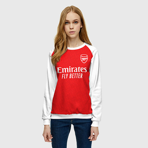 Женский свитшот Анри домашняя форма Арсенал 2025 2026 / 3D-Белый – фото 3