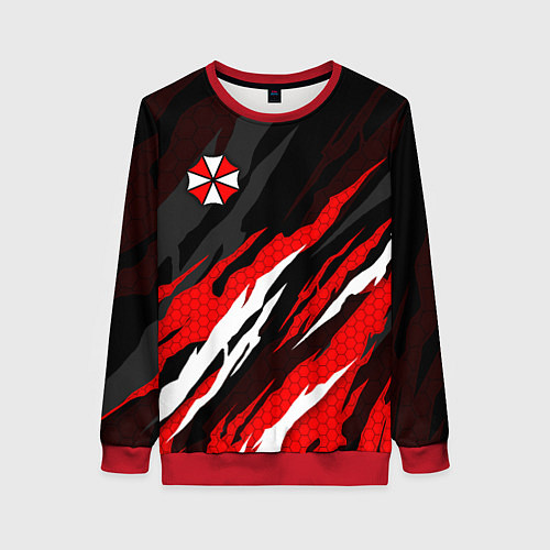 Женский свитшот Umbrella - красное пламя / 3D-Красный – фото 1