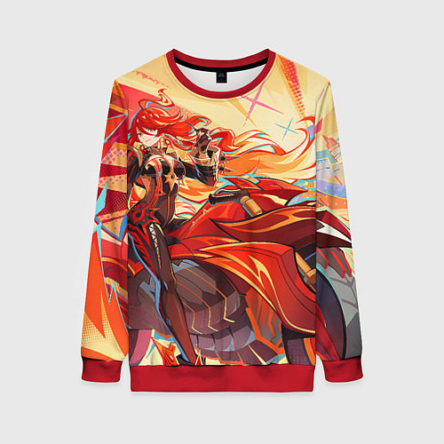 Женский свитшот Genshin Impact Mavuika bike / 3D-Красный – фото 1