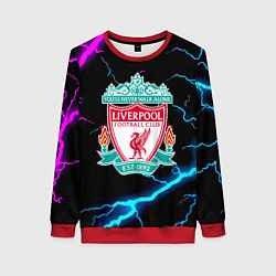 Свитшот женский Liverpool neon storm, цвет: 3D-красный