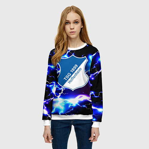 Женский свитшот Хоффенхайм молнии / 3D-Белый – фото 3