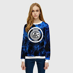 Свитшот женский Inter smoke neon, цвет: 3D-белый — фото 2