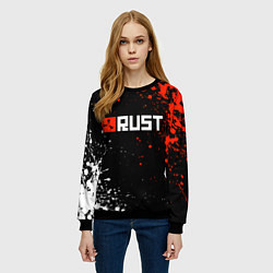 Свитшот женский Раст - лого, цвет: 3D-черный — фото 2