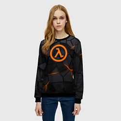 Свитшот женский Half Life - armor, цвет: 3D-черный — фото 2