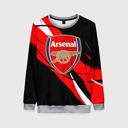 Свитшот женский Arsenal абстракция полосы, цвет: 3D-меланж