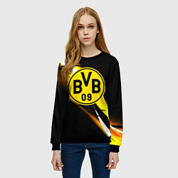 Свитшот женский Borussia спортивная геометрия, цвет: 3D-черный — фото 2