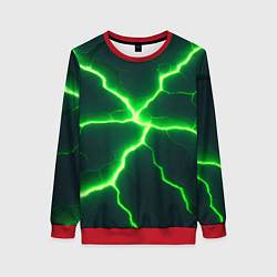 Женский свитшот Зеленый неон из плит