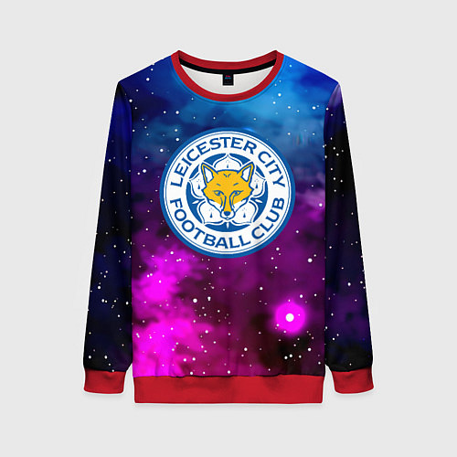 Женский свитшот Лестер сити космос / 3D-Красный – фото 1