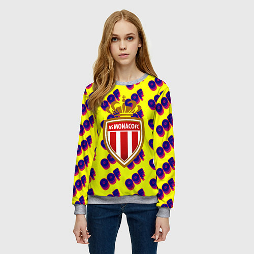 Женский свитшот Monako off / 3D-Меланж – фото 3