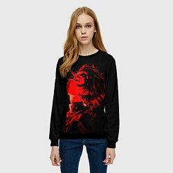 Свитшот женский Клинок, рассекающий демонов Танддиро, цвет: 3D-черный — фото 2