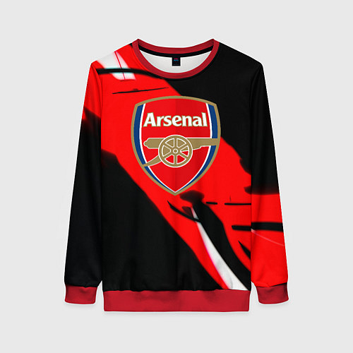 Женский свитшот Арсенал геометрия полосы краски / 3D-Красный – фото 1