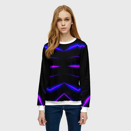 Женский свитшот Color multicoloured neon / 3D-Белый – фото 3