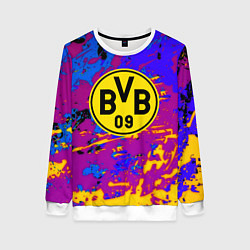 Свитшот женский Borussia абстрактные краски, цвет: 3D-белый