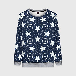 Женский свитшот Звезды, квадраты, сердечки