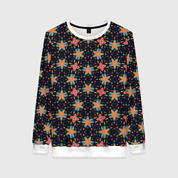 Женский свитшот Цветочно-геометрический узор