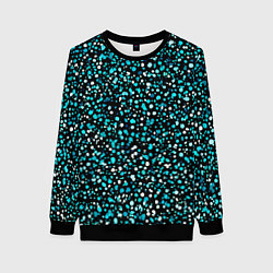 Женский свитшот Голубые неоновые крапинки