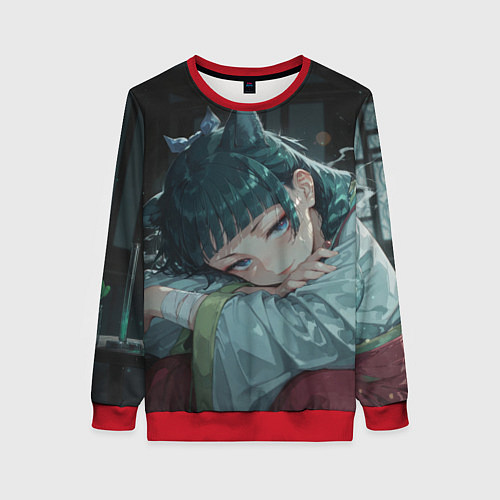 Женский свитшот Маомао с кошачьими ушками / 3D-Красный – фото 1