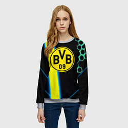 Свитшот женский Borussia соты броня, цвет: 3D-меланж — фото 2