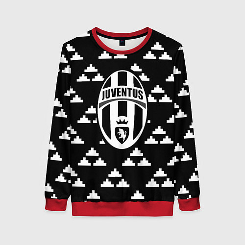 Женский свитшот Juventus геометрия треугольники / 3D-Красный – фото 1