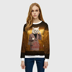 Свитшот женский Дьявол носит Пурада пародия, цвет: 3D-белый — фото 2