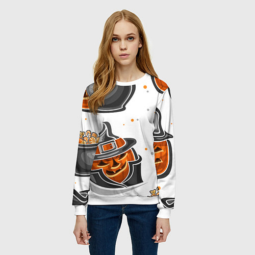 Женский свитшот Candy halloween / 3D-Белый – фото 3