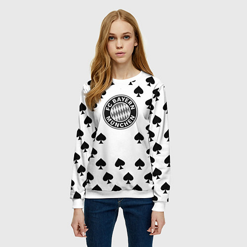 Женский свитшот Bayern Mnchen пики / 3D-Белый – фото 3