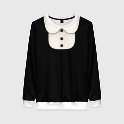 Свитшот женский Девочка Уэнздей Аддамс, цвет: 3D-белый