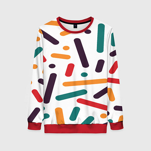 Женский свитшот Oval oil / 3D-Красный – фото 1