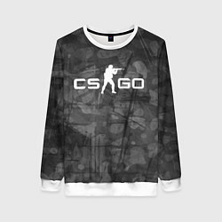 Свитшот женский Эмблема CS GO, цвет: 3D-белый