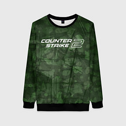 Свитшот женский Эмблема CS2, цвет: 3D-черный