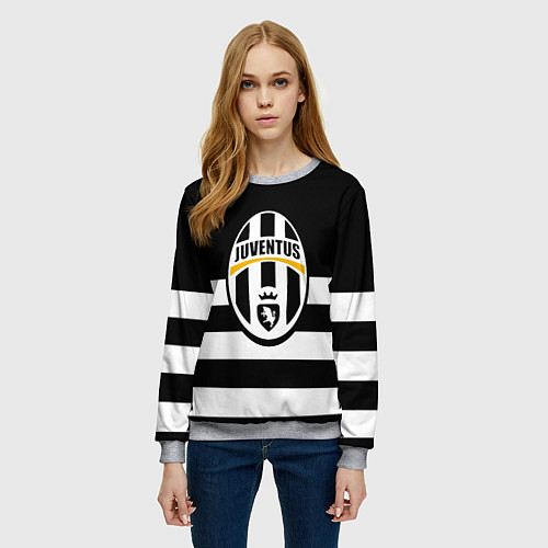 Женский свитшот Juventus линии / 3D-Меланж – фото 3