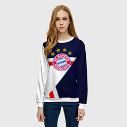 Свитшот женский Бавария звезды геометрия, цвет: 3D-белый — фото 2