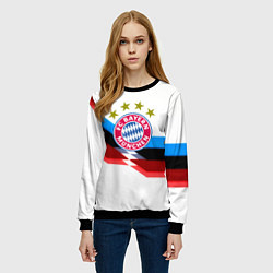 Свитшот женский Бавария Мюнхен геометрия спорт, цвет: 3D-черный — фото 2