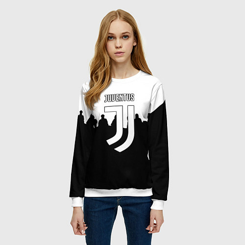 Женский свитшот Ювентус команды / 3D-Белый – фото 3