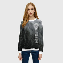 Свитшот женский Древние боги суровых лесов, цвет: 3D-белый — фото 2