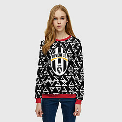 Свитшот женский Juventus pattern Witcher, цвет: 3D-красный — фото 2